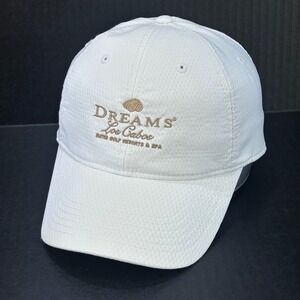 Dreams Los Cabos Men White Ahead Performance Golf Hat Mid-Fit OSFA 1013
